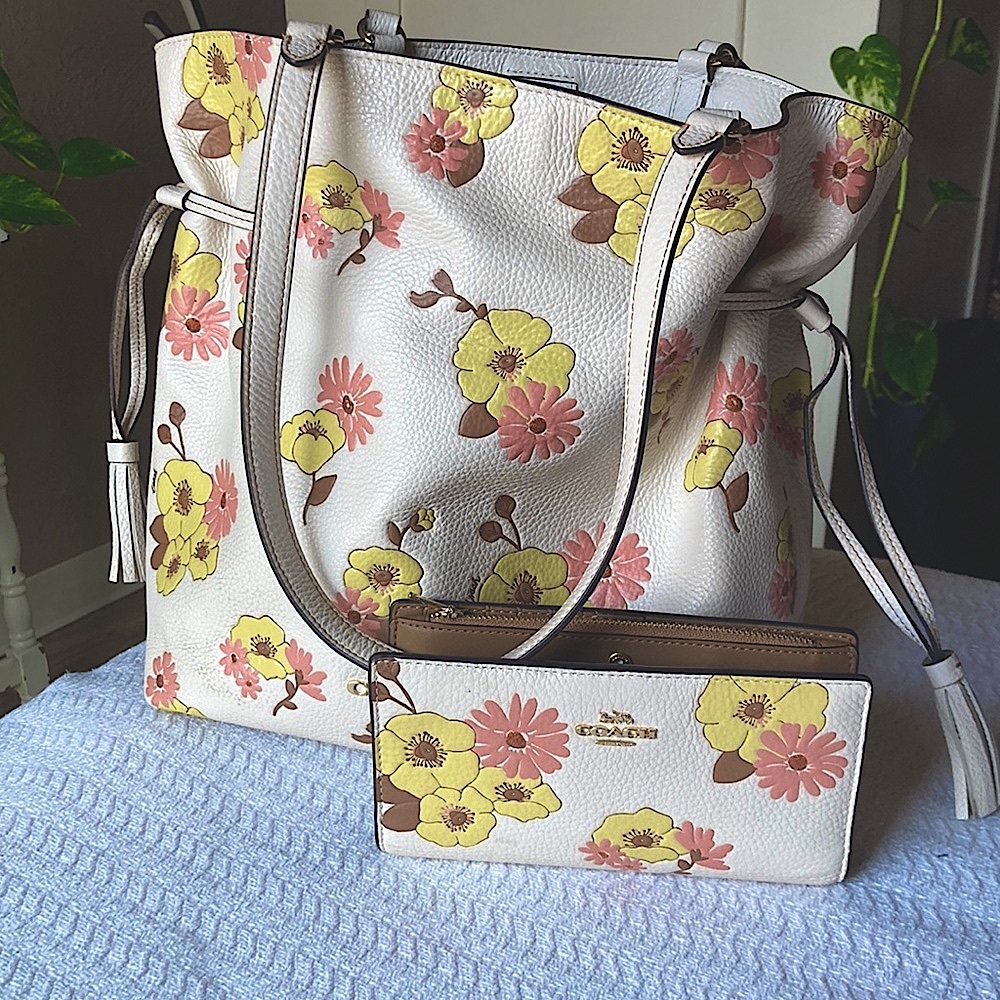 Coach Andy tote and wallet set